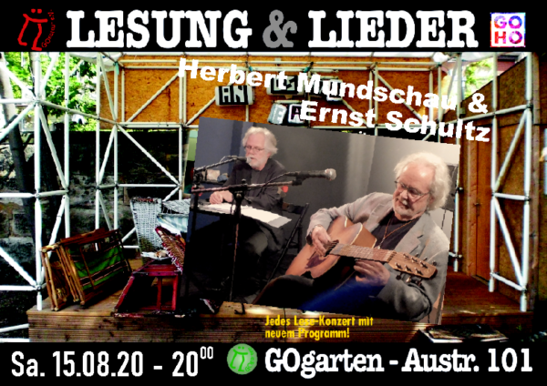 Lieder & Lesung am 15.08.20 um 20:00